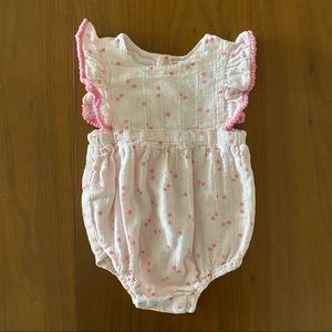 EGG New York pink cherry romper size 3 months
